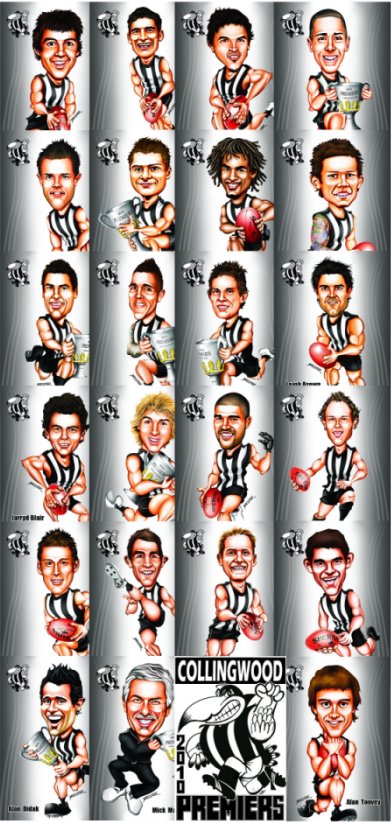 Collingwood 2010 Premiership Cards FREE PIN & POSTAGE